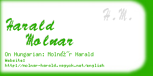 harald molnar business card